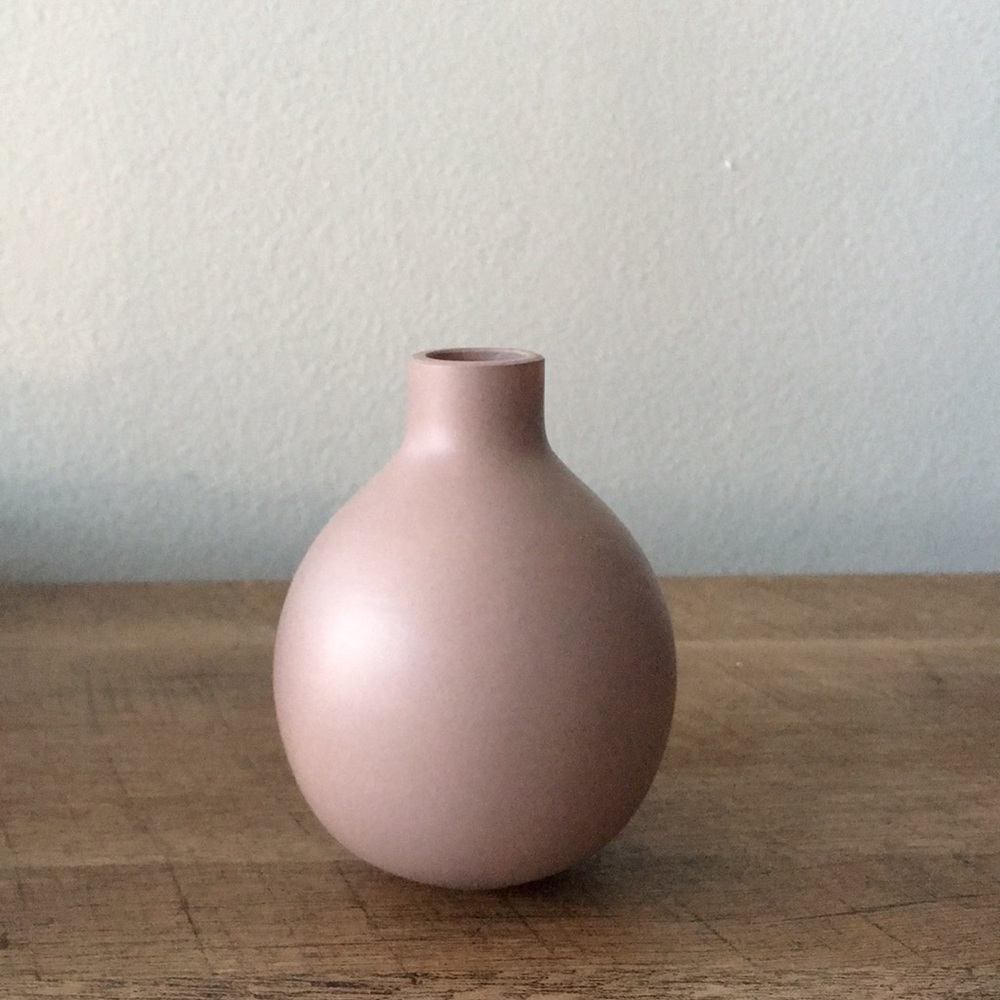 Small blush pink ceramic bud vase HM Home